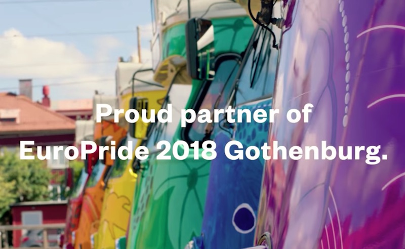 Proud partner of EuroPride 2018 - Västtrafik