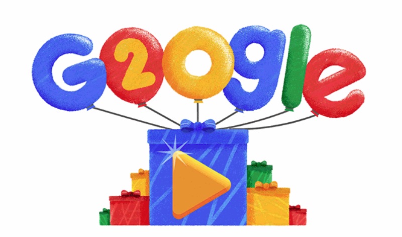 Google 創立20周年記念ロゴに！
