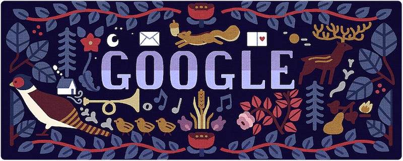 Google 2018年ホリデー シリーズ（2日目）ロゴに！
