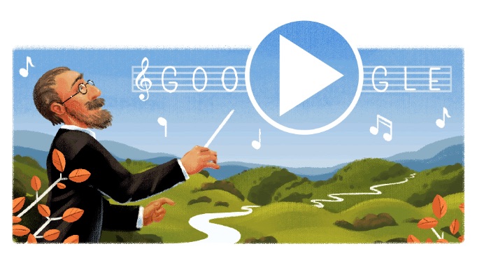 Google ベドルジハ・スメタナ生誕195周年で交響詩モルダウが流れるロゴに！