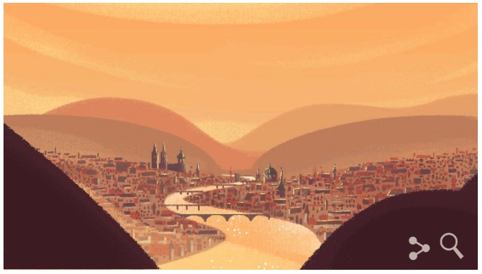 Google ベドルジハ・スメタナ生誕195周年で交響詩モルダウが流れるロゴに！