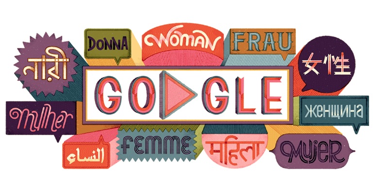 Google 2019年国際女性デーで、著名女性の格言スライドロゴに！