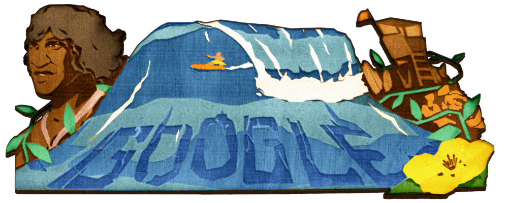 Google ハワイの伝説的サーファー エディ・アイカウ生誕73周年記念ロゴに！