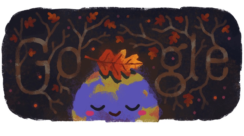 Google 北半球では秋分の日、南半球では春分の日ロゴに！
