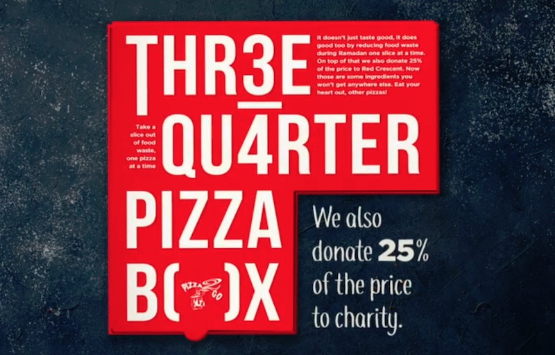 3/4 pizza Box