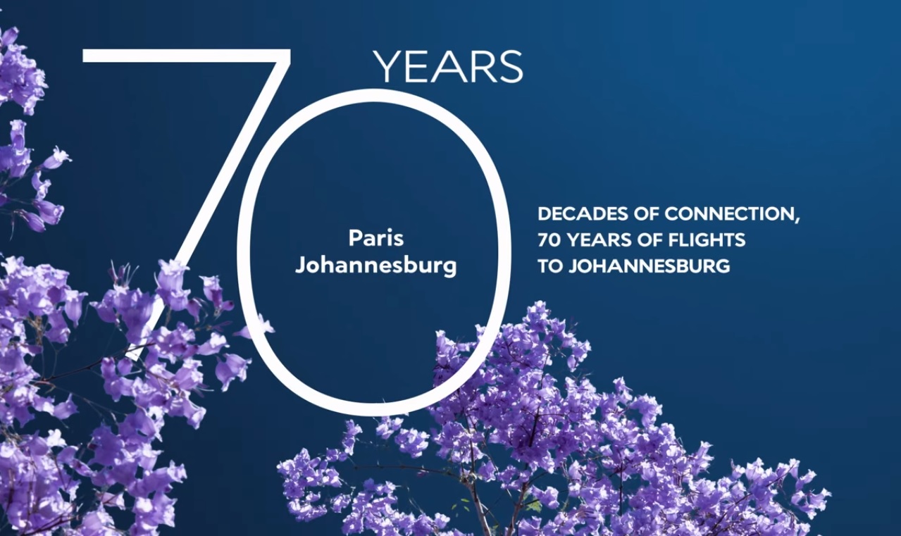 70 years of the Air France Paris Johannesburg route