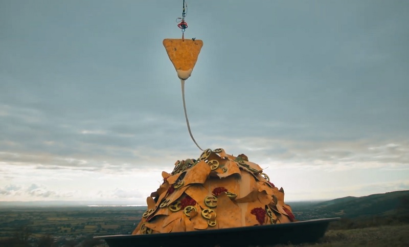 Doritos cheese pull challenge takes to the skies over Cheddar Gorge!